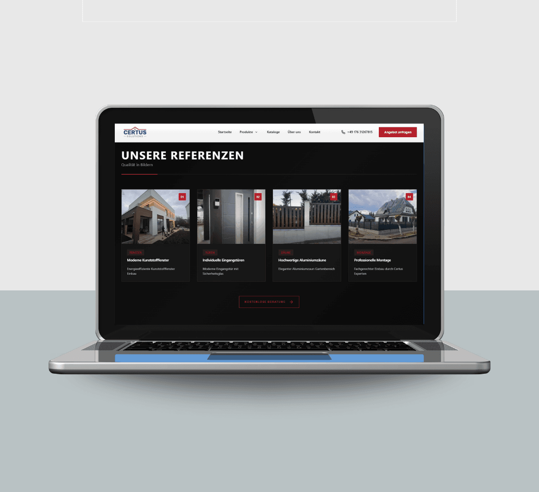 Projekt Vorschau: schnelle Landingpage (Webdesign & Performance) Webdesign Projekt Vorschau – schnelle Landingpage